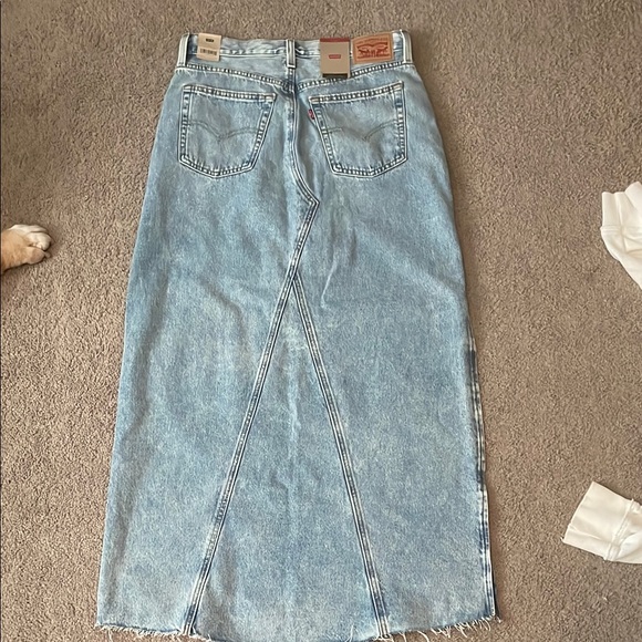 Light Blue Denim Maxi Skirt - Picture 6 of 6